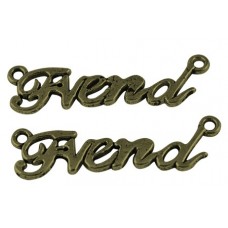 Подвеска металлическая Friend 35*10 мм. Цвет бронза. ОПТ